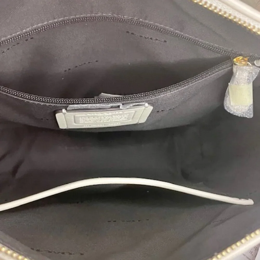 Coach Purse Bag Light Khaki Chalk Small Dufflette NWTs SIG Classic Beauty - Picture 9 of 12